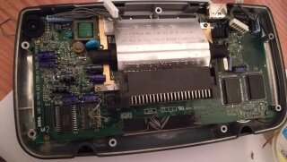 Game Gear main board with new capacitors